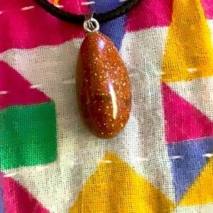 New Goldstone pendant, necklace, gender, neutral